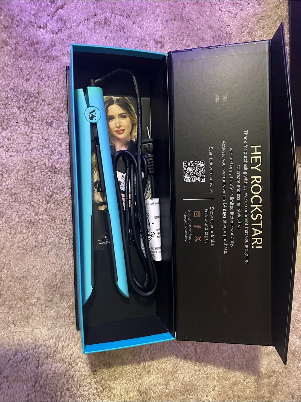 Stylish Pro Ceramic Hair Straightener - Blue by